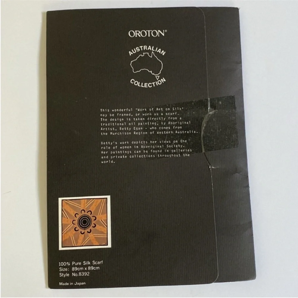 Oroton Silk Scarf Australian Collection Silk Scarf Design by Betty Egan New
